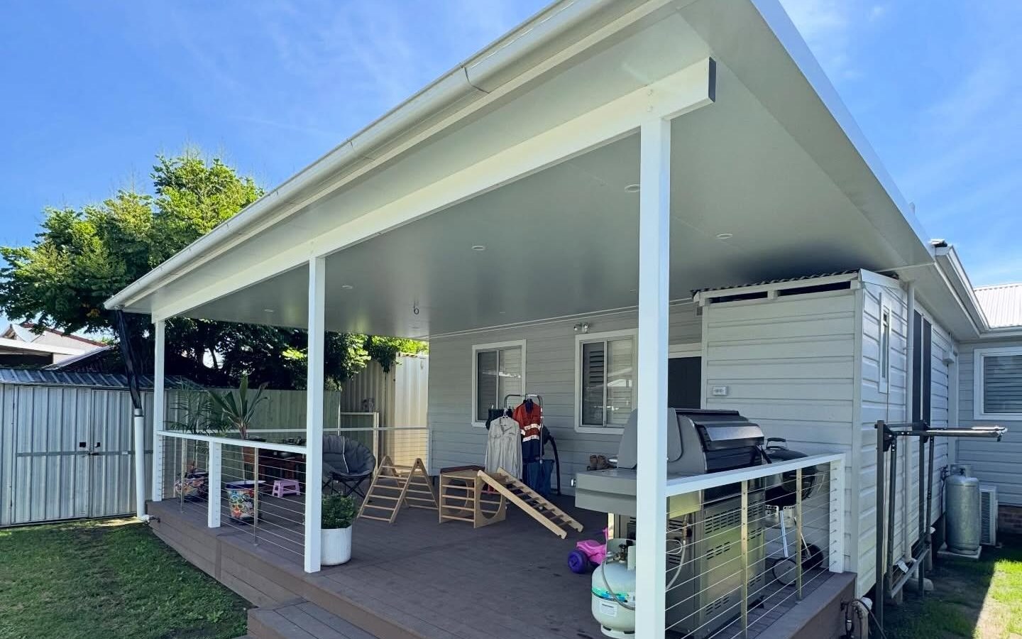 Patio cover over the deck